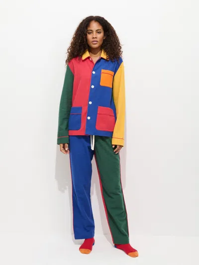 Alex Mill The Colorblock Flannel Sleep Pant In Multi