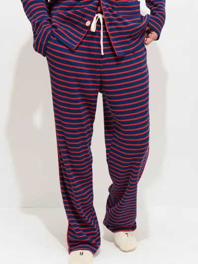 Alex Mill The Striped Waffle Pant In Red