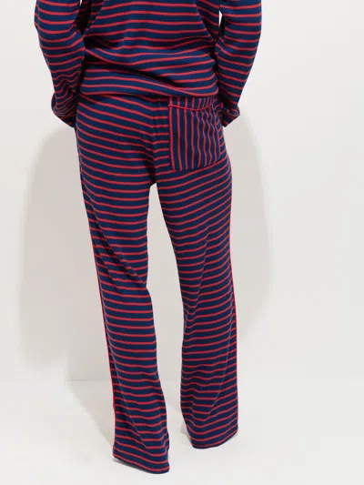 Alex Mill The Striped Waffle Pant In Red