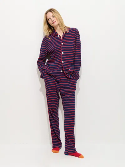 Alex Mill The Striped Waffle Pant In Red