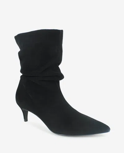 Kenneth Cole Marsha Suede Kitten Heel Bootie In Black