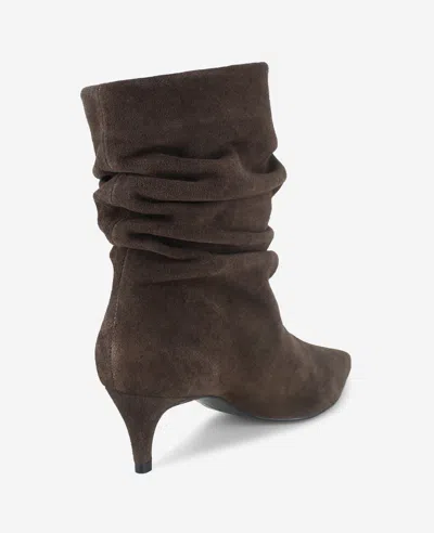 Kenneth Cole Marsha Suede Kitten Heel Bootie In Burgundy