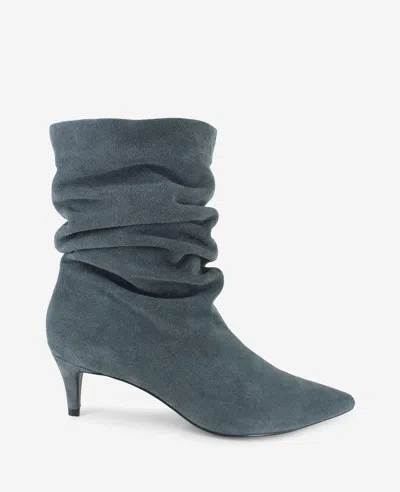 Kenneth Cole Marsha Suede Kitten Heel Bootie In Gray