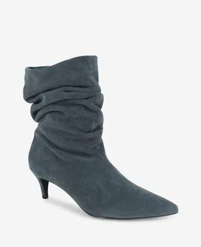 Kenneth Cole Marsha Suede Kitten Heel Bootie In Gray