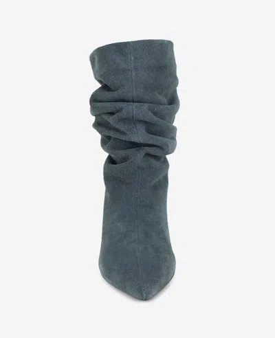 Kenneth Cole Marsha Suede Kitten Heel Bootie In Gray