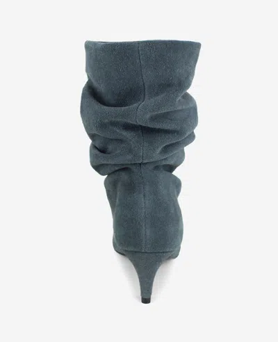 Kenneth Cole Marsha Suede Kitten Heel Bootie In Gray