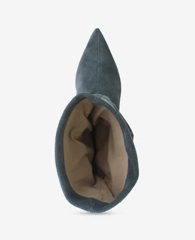 Kenneth Cole Marsha Suede Kitten Heel Bootie In Gray