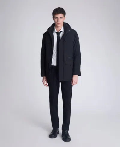 Kenneth Cole Oxford Patch Pocket Parka In Black
