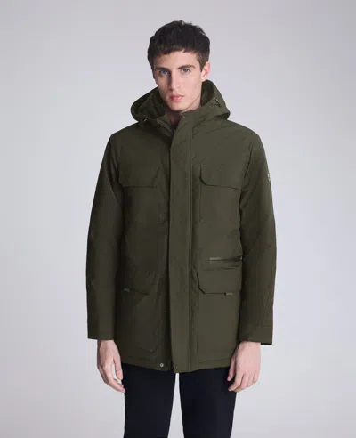 Kenneth Cole Oxford Patch Pocket Parka In Green