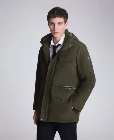 Kenneth Cole Oxford Patch Pocket Parka In Green