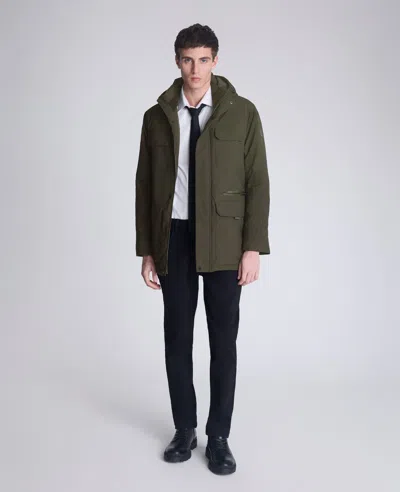 Kenneth Cole Oxford Patch Pocket Parka In Green