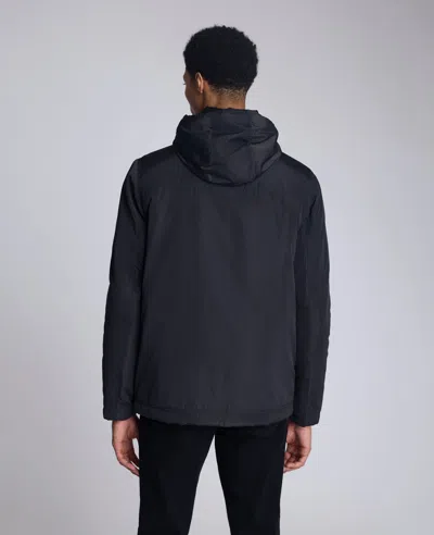 Kenneth Cole Utlilty Rain Hooded Jacket In Blue