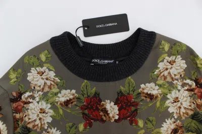 Dolce & Gabbana Enchanted Sicily Silk Crewneck Blouse Sweater In Brown