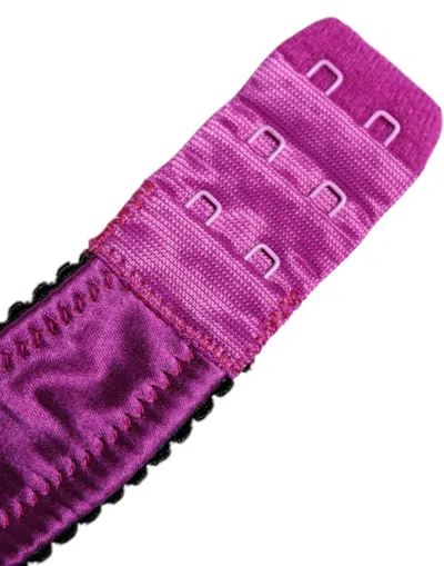 Dolce & Gabbana Purple Silk Underwired Balconette Bra Women's Underwear In Purple