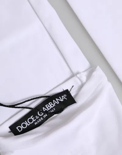 Dolce & Gabbana White Nylon Fingerless Elbow Length Mitten Women's Gloves In White