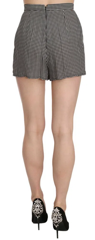 Pre-owned Elisabetta Franchi Black And White Checkere Stretch Women's Skirt () In Multi