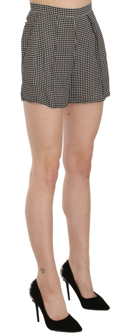 Pre-owned Elisabetta Franchi Black And White Checkere Stretch Women's Skirt () In Multi