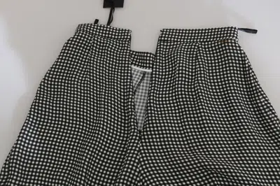 Pre-owned Elisabetta Franchi Black And White Checkere Stretch Women's Skirt () In Multi