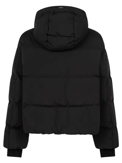 Herno Short Down Jacket 2layers Clothing In Black