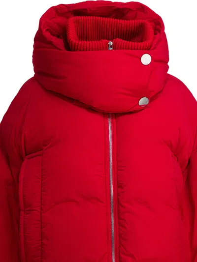Sportmax Anti-drip Short Down Jacket Jackets And Coats Red In Red