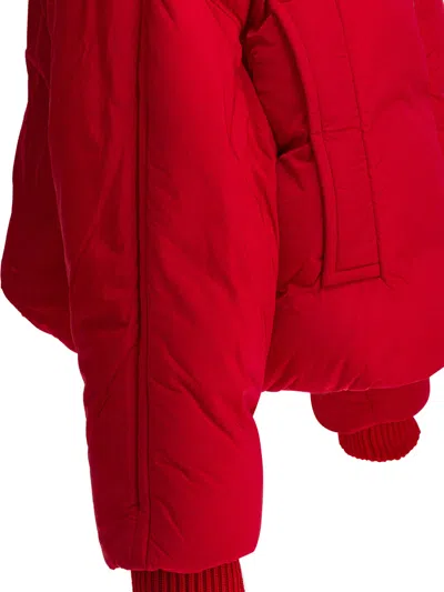 Sportmax Anti-drip Short Down Jacket Jackets And Coats Red In Red