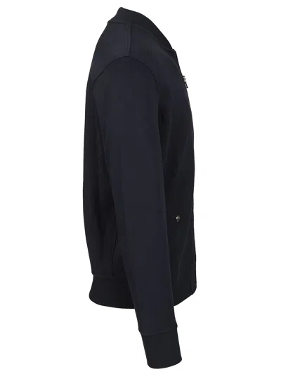 Polo Ralph Lauren Zip-up Embroidered Bomber-style Sweatshirt In Blue