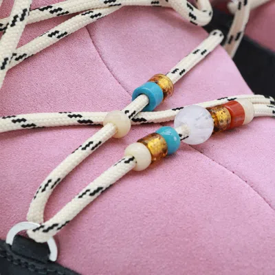 Moon Boot Two-tone Suede S X Guest In Residence Icon Low Ankle Boots In Pink