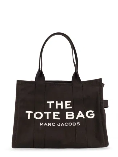Marc Jacobs Canvas Shopping Bag With Frontal Logo In Brown