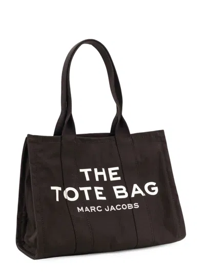 Marc Jacobs Canvas Shopping Bag With Frontal Logo In Brown