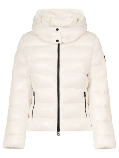 Save The Duck Cosmary Slim Fit Down Jacket With Laqué Finish Clothing In White