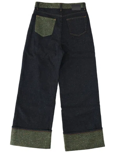 Ganni Cotton Denim Jeans In Black