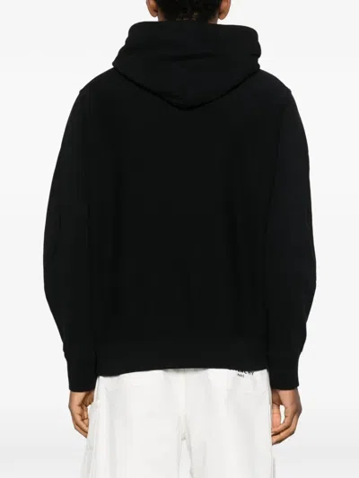 Givenchy Couture Seam Fleece Hoodie With Paris Embroidery Clothing In Black