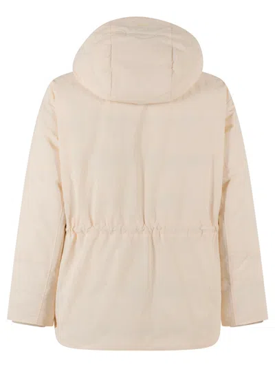 Laminar Down Jacket With Silver Hood In Black