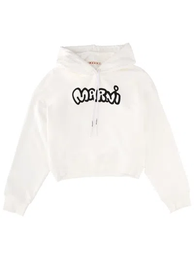Marni Sweatshirt With Logo In White
