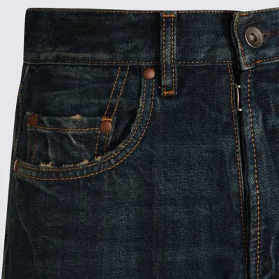 Maison Margiela Jeans Blue And Green In Blue