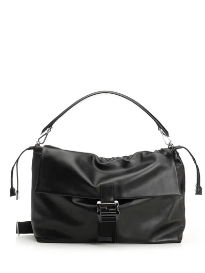 Fendi Mamma Baguette Vit. Malibu Shoulder Bags Black In Black