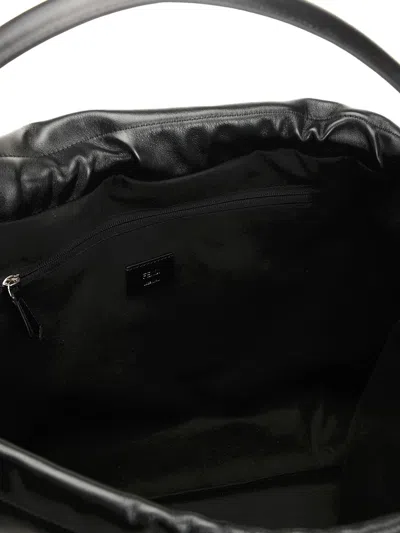 Fendi Mamma Baguette Vit. Malibu Shoulder Bags Black In Black