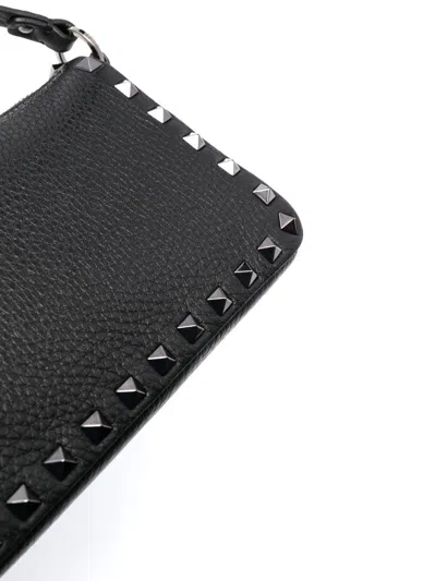 Valentino Rockstud Small Leather Shoulder Bag In Black