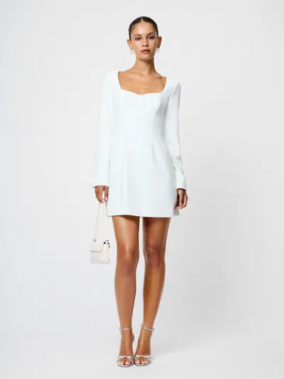 French Connection Whisper Sweetheart Long Sleeve Mini Dress  Dresses In White
