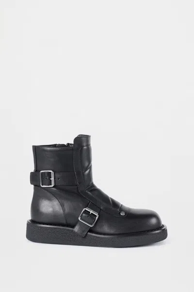 Ann Demeulemeester Sune Buckle-detail Biker Boots In Black