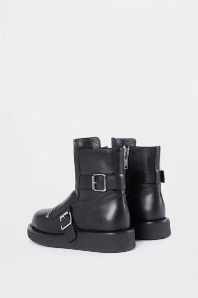Ann Demeulemeester Sune Buckle-detail Biker Boots In Black