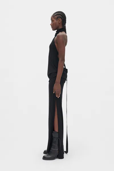 Ann Demeulemeester Rut Sleeveless Turtleneck Maxi Dress In Black
