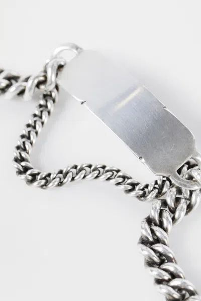 Ann Demeulemeester Naomi Qoute Chain Brooch In Metallic