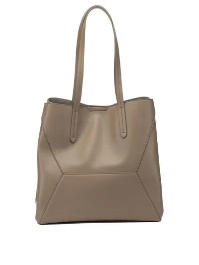 Brunello Cucinelli Coach Bleecker Shoulder Bag In Brown