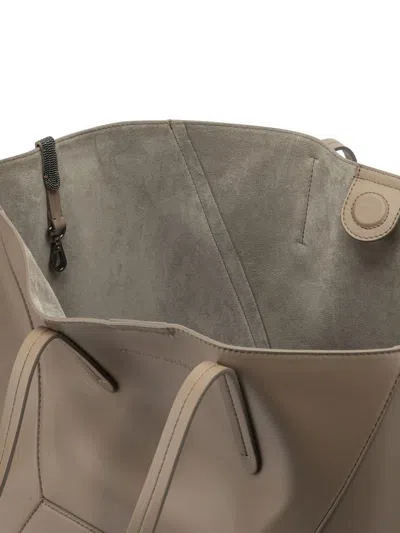 Brunello Cucinelli Coach Bleecker Shoulder Bag In Brown