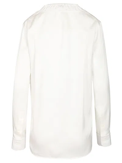 Loewe Silk Satin Blouse Shirts White In White