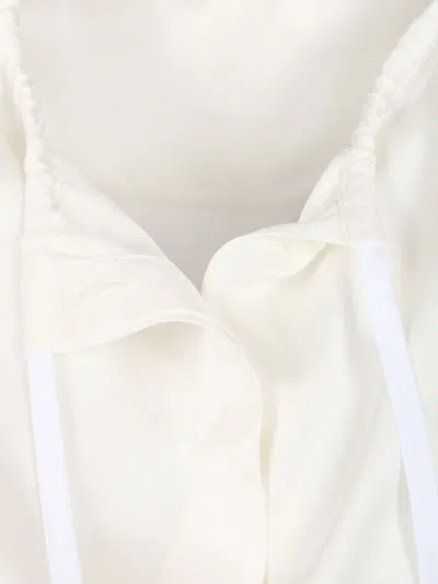 Loewe Silk Satin Blouse Shirts White In White