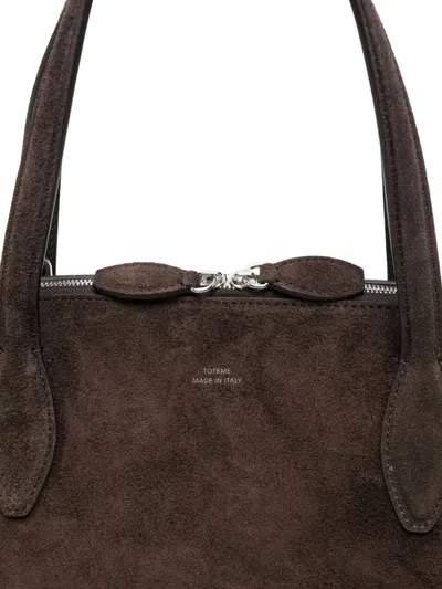 Totême Suede Leather Shoulder Tote Bag