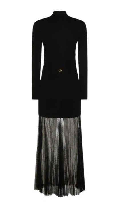 Twinset Dresses Blacks And Greys In Black