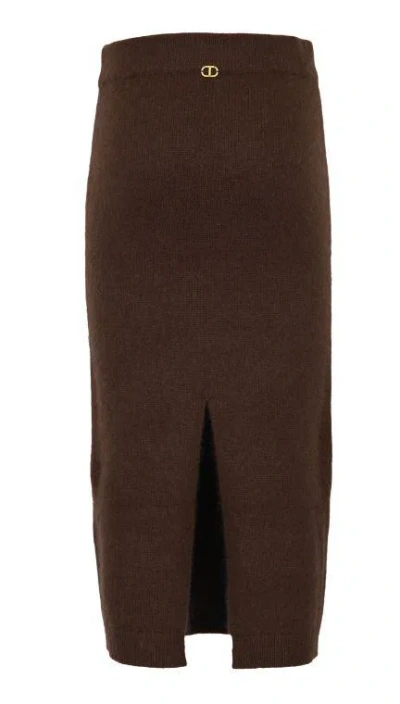 Twinset Skirts Black Chocolate In Brown